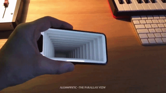 Een iPhone met een optische illusie