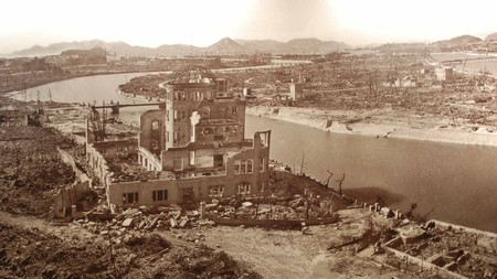 Hiroshima right after the atomic bomb had exploded